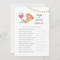 Pizza and Wine Brautparty Trivia games