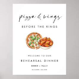 Pizza and Wings Before Rings Probe Dinner Poster