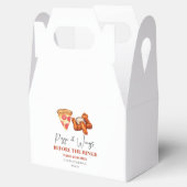 Pizza and Wings Before The Rings Couples Shower Geschenkschachtel (Geöffnet)