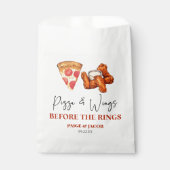Pizza and Wings Before The Wings Rehearsal Dinner Geschenktütchen (Vorderseite)