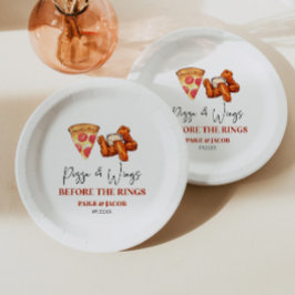 Pizza and Wings Before The Wings Rehearsal Dinner Pappteller