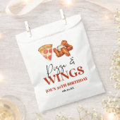 Pizza and Wings Birthday Party Geschenktütchen (Ausgeschnitten)