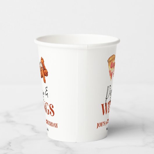 Pizza and Wings Birthday Party Pappbecher (Rechts)