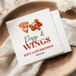Pizza and Wings Birthday Party Serviette