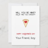 Pizza Anpassbare Valentine Feiertagskarte (Vorderseite)