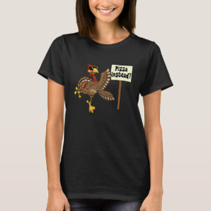 Pizza Anstatt Truthahn Erwachsene Vegan Kinder Tha T-Shirt
