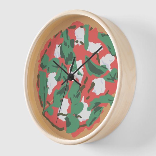 Pizza Art Illustration Zeichnend moderne Boho Wall Uhr (Winkel)