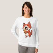 Pizza Attack Cat - Orange Kitty T-Shirt (Vorne ganz)