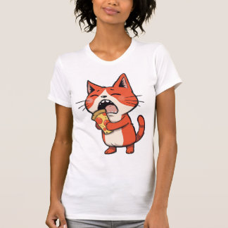 Pizza Attack Cat - Orange Kitty T-Shirt