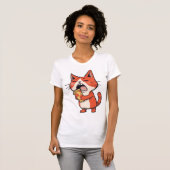 Pizza Attack Cat - Orange Kitty T-Shirt (Vorne ganz)