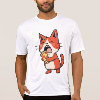 Pizza Attack Cat - Orange Kitty T-Shirt