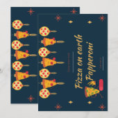 Pizza auf Erden Pepperoni Einladungskarte Einladung (Vorne/Hinten)