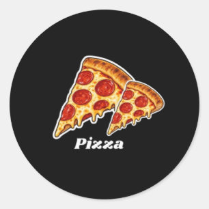 Pizza-Aufkleber Runder Aufkleber
