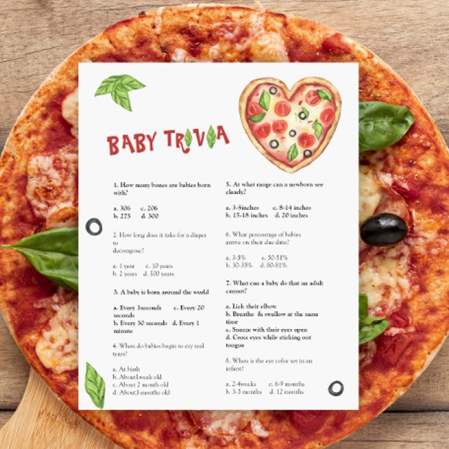 Pizza Baby Dusche Baby Triviale | Baby Shower Game (Von Creator hochgeladen)