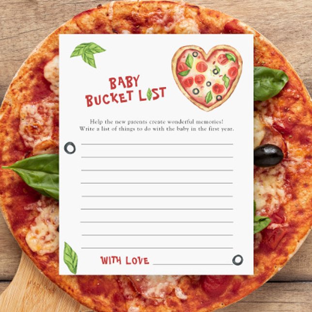 Pizza Baby Dusche - Babywaschliste (Von Creator hochgeladen)