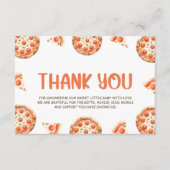 Pizza Baby Dusche Danke Karte (Vorderseite)