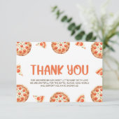Pizza Baby Dusche Danke Karte (Stehend Vorderseite)