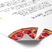 Pizza Baby Dusche eine Nachricht von der Bump-Sign Poster (Ecke)