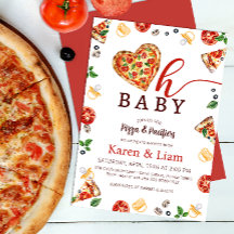 Pizza Baby Dusche Einladung | Oh Baby Theme