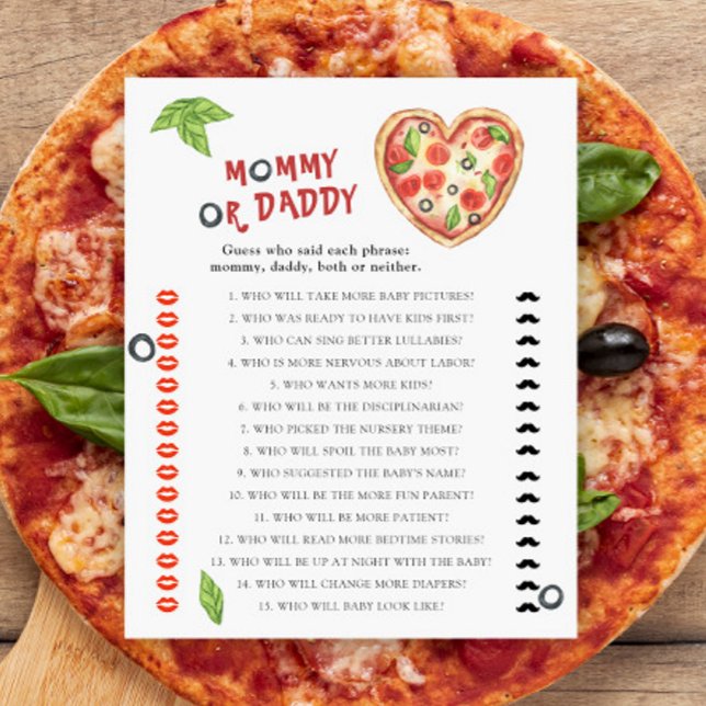 Pizza Baby Dusche - Mama- oder Papa-Spiel (Von Creator hochgeladen)