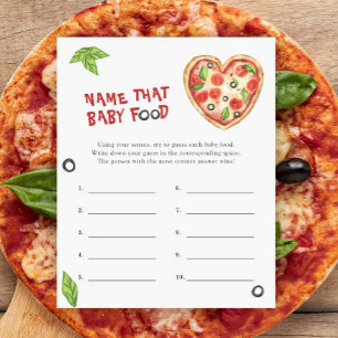 Pizza baby Dusche - Name dieses Baby Food-Spiel
