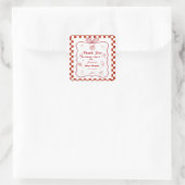 Pizza Baby Dusche Party Quadratischer Aufkleber (Tasche)