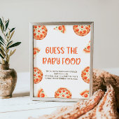 Pizza Baby Dusche Raten Sie das Baby Food Schild