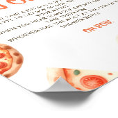 Pizza Baby Dusche sagt nicht, Junge oder Mädchen s Poster (Ecke)