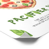 Pizza baby dusche - Schnuller Jagd Poster (Ecke)