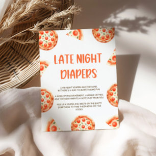 Pizza Baby Dusche Späte Nachttaucher Unterschreibe Poster