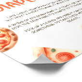 Pizza Baby Dusche Späte Nachttaucher Unterschreibe Poster (Ecke)