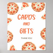 Pizza Baby Duschkarten und Geschenke Unterschrift Poster (Vorne)