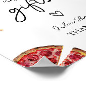 Pizza Baby Duschkarten und Geschenke Unterschrift Poster (Ecke)
