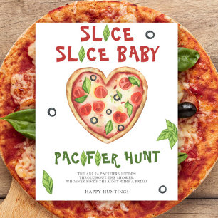 Pizza-Baby-Party - Schnuller Jagd Spiel Poster