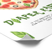 Pizza-Baby-Party - Windel-Raffle Poster (Ecke)