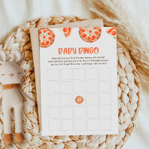Pizza Baby Shooter Baby Bingo Game Card