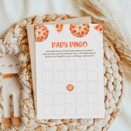 Pizza Baby Shooter Baby Bingo Game Card Einladung
