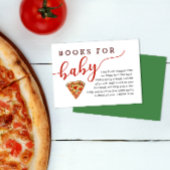 Pizza Baby Showbook Request Card - Bücher für Ba Begleitkarte