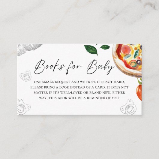 Pizza Baby Showbuchung Begleitkarte (Vorderseite)