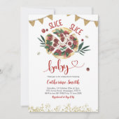 Pizza Baby Showeinladung Einladung (Vorderseite)