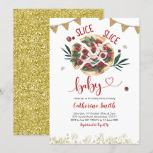 Pizza Baby Showeinladung