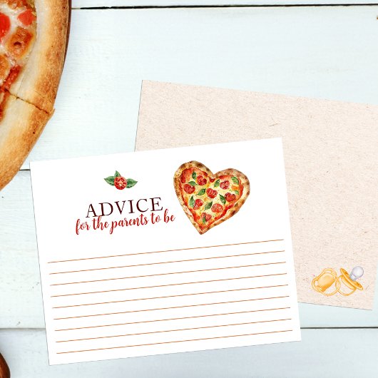 Pizza Baby Shower Advice Card - Spaß Keepake für C