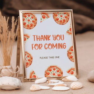 Pizza Baby Shower Danke für Ihr Kommen Poster