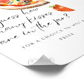 Pizza Baby Shower Ratet Kisses Sign Poster (Ecke)