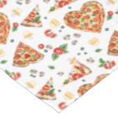 Pizza Baby Shower Tablecloth - Pizza und Schnuller Tischdecke (Schrägansicht)