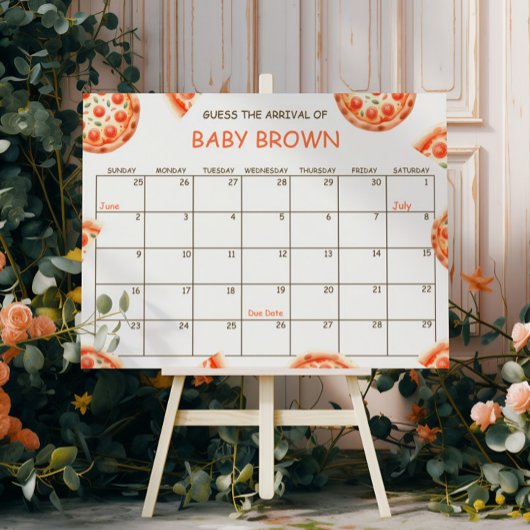 Pizza Baby Showrate Terminkalender Poster