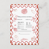 Pizza Baby Vorhersage Kinderspielkarte Hinweiskarte (Vorderseite)