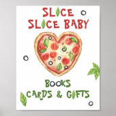 Pizza Babydusche - Karten und Geschenke Poster (Vorne)