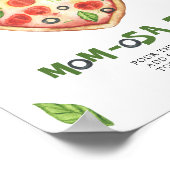 Pizza Babydusche - Momosa Bar Poster (Ecke)