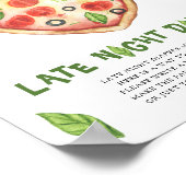 Pizza Babydusche - Spättaucher Poster (Ecke)